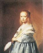 VERSPRONCK, Jan Cornelisz Portrait of a Girl Dressed in Blue china oil painting reproduction